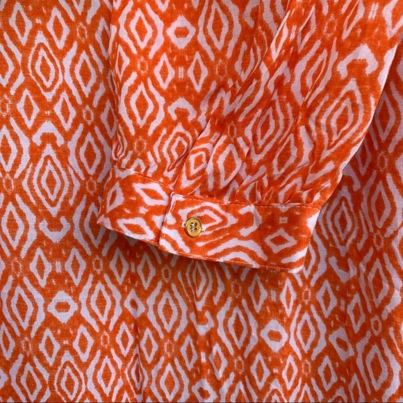 Grant & Greene Orange/White  Beach Coverup Size XL - Picture 3 of 4